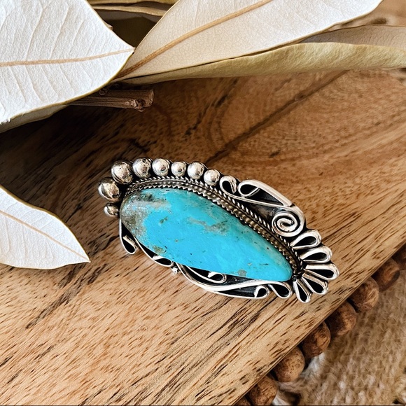 SOLD‼️ HP 4X • R. NEZ Sterling Silver Large Turquoise Ring - Picture 3 of 6